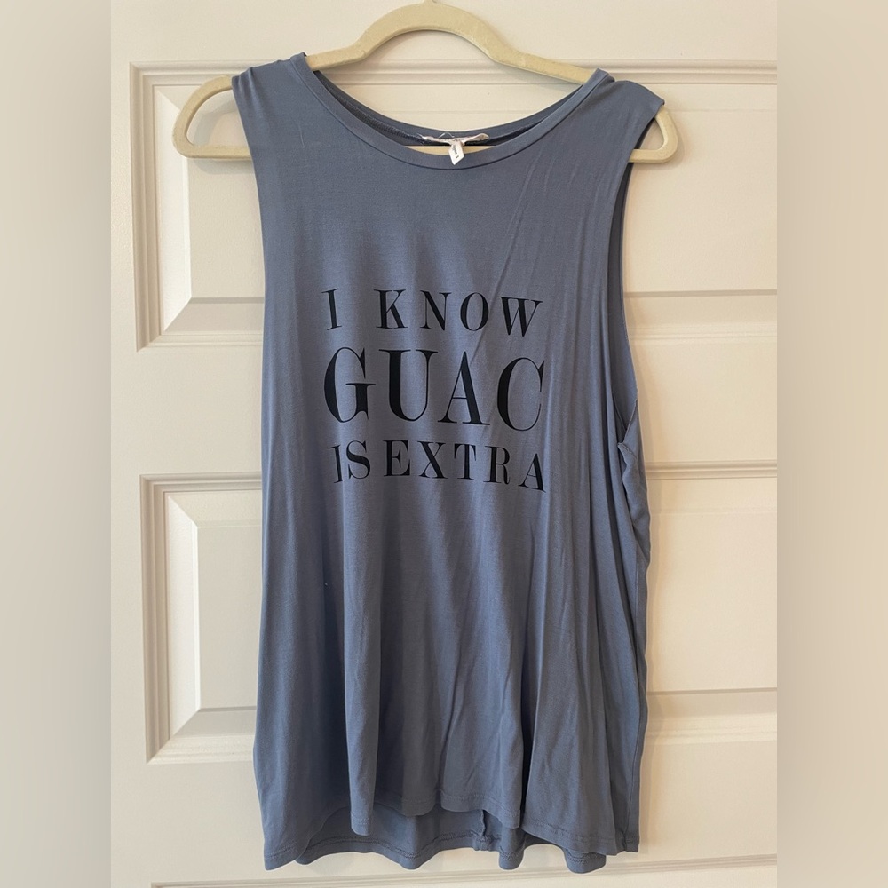 BCBGeneration Slate Blue Graphic Tank